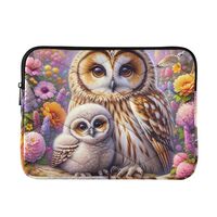 Owls Flower Garden Case Compatible 13-14 Inch, Laptop Carrying Case Puffy Laptop Sleeve Laptop Sleev