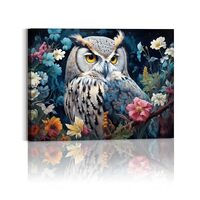 Typruye Owls Canvas Print Abstract Canvas Wall Art Paintings Owls Pictures for Bedroom Bathroom Deco