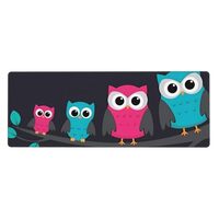 YzgWjBhd Cute Owls Printed Large Gaming Mouse Pad, Extended XL Mousepad with Stitched Edges, Non-Sli