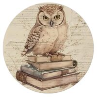 QUICQOD Owl Book Mouse Pad,Retro Trendy Non-Slip Rubber Base Mousepads for Home Office Dorm Desk Dec