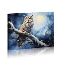 FUNHUA Owl Canvas Wall Art Decor Room Wall Art Oil Art Print Cute Nursery Pictures Home Decor for Li