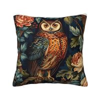 Ideeze William Morris Style Owl Throw Pillow Covers Soft Decorative Throw Pillowcases Cushion Case S