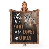 Owl Throw Blanket Gifts for Women, Cute Owl Blanket, Owl Lover Blanket, Flannel Fleece Ultra-Soft Mi