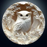 WOODBESTS 3D Visual White Owl 3D Puzzles for Adults 1000 Pieces (26.6x26.6 inches), Autostereoscopy 