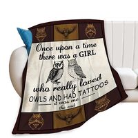 Funny Owl Blanket Cute Owl Decor Animal Throw Blanket Gifts for Girls Boys Owl Lover Winter Couch Be