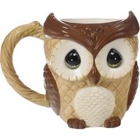 Precious Moments Hand-Painted Owl Mug | Christmas Owl Ceramic Mug | Christmas Mug | Stocking Stuffer