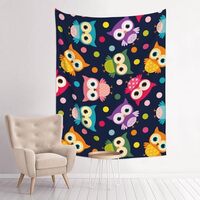 YIPOCH Cartoonn Owl Wall Tapestry for Bedroom Aesthetic Tapestry Wall Hanging Tapestry Wall Decor Li