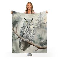 Owl Gift Blanket Owl Decor Throw Blanket Gifts for Women Girl Super Warm Soft Plush Lightweight Flee