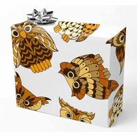 Sepmxagt Brown Forest Owls Pattern Wrapping Paper for Family Friend, All Occasion Gift Tissue Paper 