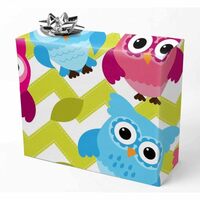 Sepmxagt Cartoon Owl Background Pattern Gift Paper Roll for Men Women Boys Girls, All Occasion Gift 