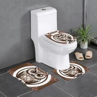 WHJYYXDE Cartoon Owl Printed Anti-Slip Floor mat Three-Piece Set 24x16in Bathroom Rug Suitable for B