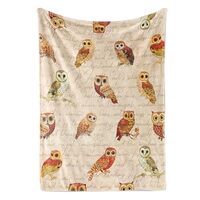 Huglanket Owl Gifts for Women, Men, Owl Blanket for Owl Lovers, 50" x 65" Owl Throw for Bi