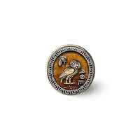 EQMHUI Athena's Owl Inspirational badge, Gift brooch pin