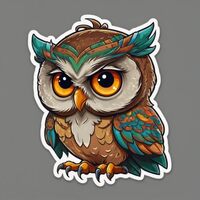 Cute Owl Stickers for Water Bottle, 2in Waterproof Vinyl, Stickers for Laptop, Skateboard Scrapbooki