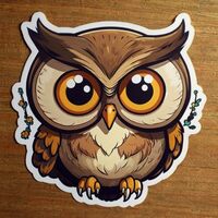 Owl Cute Animal Stickers for Kids 2in, Water Bottle Stickers, Waterproof Vinyl Stickers for, Laptop,