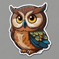 Owl Cute Animal Stickers for Kids 2in, Water Bottle Stickers, Waterproof Vinyl Stickers for, Laptop,