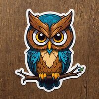Owl Cute Animal Stickers for Kids 2in, Water Bottle Stickers, Waterproof Vinyl Stickers for, Laptop,