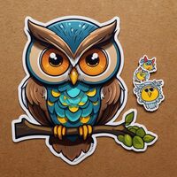 Owl Cute Animal Stickers for Kids 2in, Water Bottle Stickers, Waterproof Vinyl Stickers for, Laptop,