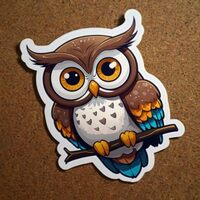Owl Cute Animal Stickers for Kids 2in, Water Bottle Stickers, Waterproof Vinyl Stickers for, Laptop,