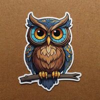 Cute Owl Stickers for Water Bottle, 2in Waterproof Vinyl, Stickers for Laptop, Skateboard Scrapbooki