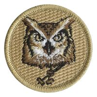 Wood Badge Owl with Beads Scout Patrol Patch (Sew-on) - ClassB