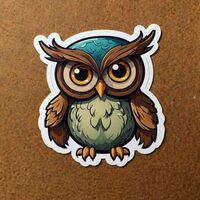 Cute Owl Stickers for Water Bottle, 2in Waterproof Vinyl, Stickers for Laptop, Skateboard Scrapbooki