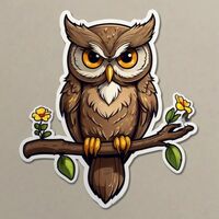 Cute Owl Stickers for Water Bottle, 2in Waterproof Vinyl, Stickers for Laptop, Skateboard Scrapbooki