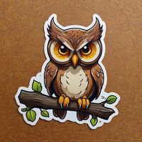 Cute Owl Stickers for Water Bottle, 2in Waterproof Vinyl, Stickers for Laptop, Skateboard Scrapbooki