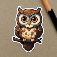 Owl Cute Animal Stickers for Kids 2in, Water Bottle Stickers, Waterproof Vinyl Stickers for, Laptop,