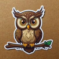 Owl Cute Animal Stickers for Kids 2in, Water Bottle Stickers, Waterproof Vinyl Stickers for, Laptop,