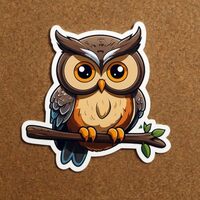 Owl Cute Animal Stickers for Kids 2in, Water Bottle Stickers, Waterproof Vinyl Stickers for, Laptop,