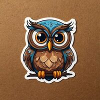 Owl Cute Animal Stickers for Kids 2in, Water Bottle Stickers, Waterproof Vinyl Stickers for, Laptop,