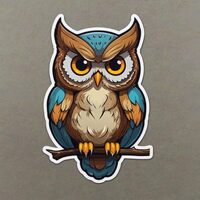 Owl Cute Animal Stickers for Kids 2in, Water Bottle Stickers, Waterproof Vinyl Stickers for, Laptop,