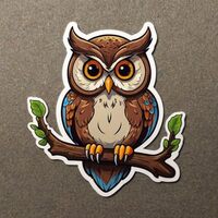 Owl Cute Animal Stickers for Kids 2in, Water Bottle Stickers, Waterproof Vinyl Stickers for, Laptop,