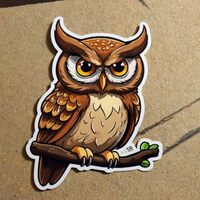 Owl Cute Animal Stickers for Kids 2in, Water Bottle Stickers, Waterproof Vinyl Stickers for, Laptop,