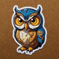 Owl Cute Animal Stickers for Kids 2in, Water Bottle Stickers, Waterproof Vinyl Stickers for, Laptop,