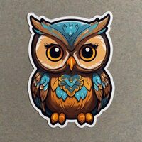 Owl Cute Animal Stickers for Kids 2in, Water Bottle Stickers, Waterproof Vinyl Stickers for, Laptop,