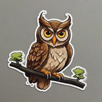 Owl Cute Animal Stickers for Kids 2in, Water Bottle Stickers, Waterproof Vinyl Stickers for, Laptop,