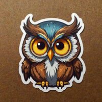 Owl Cute Animal Stickers for Kids 2in, Water Bottle Stickers, Waterproof Vinyl Stickers for, Laptop,