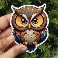 Owl Cute Animal Stickers for Kids 2in, Water Bottle Stickers, Waterproof Vinyl Stickers for, Laptop,