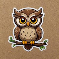 Owl Cute Animal Stickers for Kids 2in, Water Bottle Stickers, Waterproof Vinyl Stickers for, Laptop,