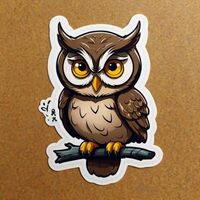 Owl Cute Animal Stickers for Kids 2in, Water Bottle Stickers, Waterproof Vinyl Stickers for, Laptop,