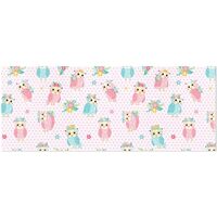 OTVEE Pattern with Cute Owls Design Birthday Wrapping Paper Roll, Mini Roll Gift Wrap Perfect for We