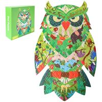 Puzzles for Kids Ages 4-10 and Adults, Owls Animal Shaped Jigsaw Puzzles for Wall Home Decor