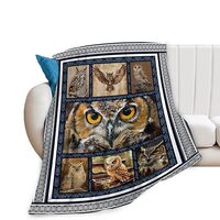 Uphomart Owl Blanket Blanket Owls Throw Blanket Cozy Fleece Flannel Bedding Owl Gifts for Women Men 