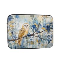 Owl And Violet Laptop Sleeve Case 10 Inch Suitable For Notebook Computer Tablet Traveling Carrying S