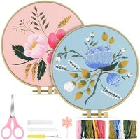 TINDTOP Embroidery Kit for Adult, Owl Embroidery Kit for Beginners Include Embroidery Cloth Hoops Th
