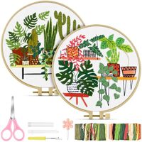 TINDTOP Embroidery Kit for Adult, Owl Embroidery Kit for Beginners Include Embroidery Cloth Hoops Th
