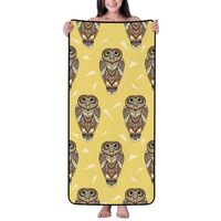 Buewutiry Cotton Bath Towels for Bathroom - Indian Style Owl Microfiber Quick Dry Towels for Body Ba