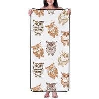 Buewutiry Cotton Bath Towels for Bathroom - Simple Cute Owls Microfiber Quick Dry Towels for Body Ba